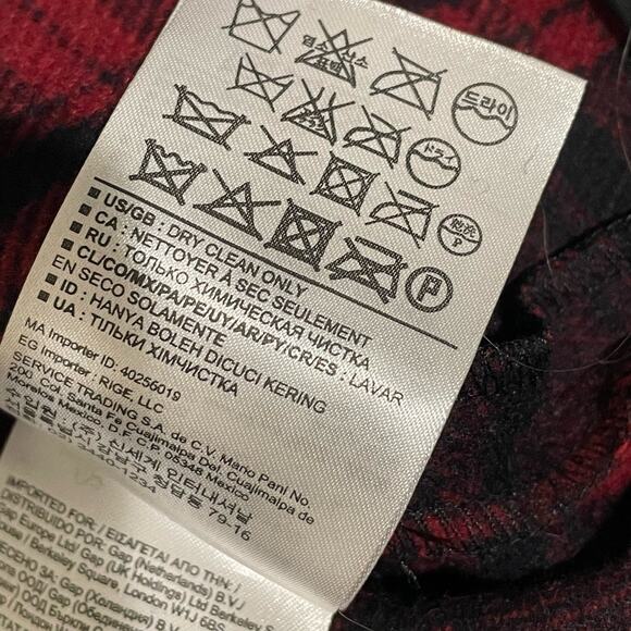 Y2k Gap Red Black Plaid Wool Zipper Mini Skirt Punk Bratz Mall Goth Grunge 0 S - Picture 7 of 7